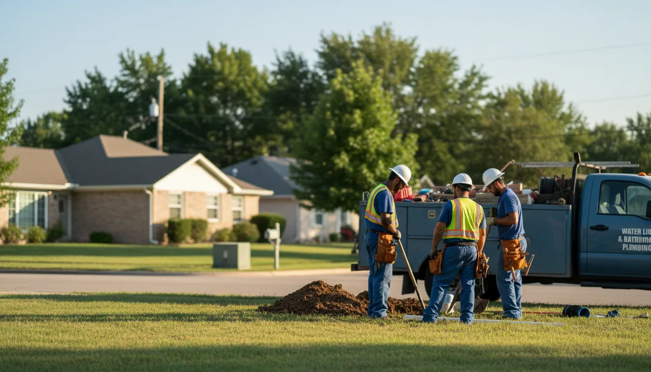 Residential water line and bathroom plumbing service in Thayer, MO
